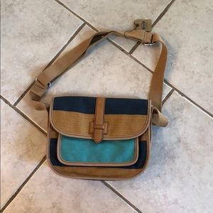 NWT Fossil Shay Flap Blue Multicolor Bag.